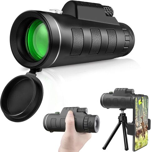 Telescope Updated Monocular Telescope - - 80 x 200 High Power HD Monocular with Smartphone Holder and Tripod Waterproof Monocular with for Bird Watching, Camping, Hiking in Saudi Arabia
