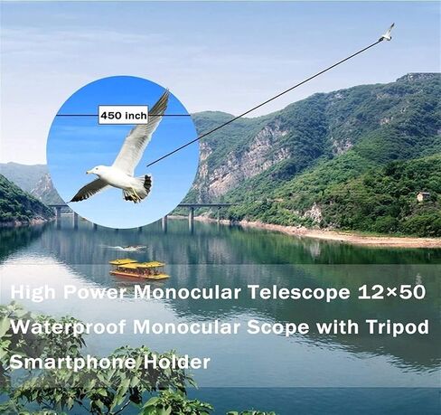 Monocular Telescope, 10x42 Monocular Telescope for Adults, HD High Power Bak4 Prism Monocular Waterproof Monocular Scope for Birdwatching Hunting Hiking Camping - in Saudi Arabia