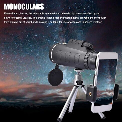 Monocular Telescope, 10x42 Monocular Telescope for Adults, HD High Power Bak4 Prism Monocular Waterproof Monocular Scope for Birdwatching Hunting Hiking Camping - in Saudi Arabia