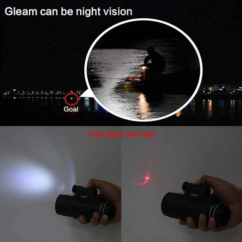 Telescope Binoculars High Power Monocular 50X Black Outdoor Hiking Camping HD Optical Monocular Bird Watching Update with Flashlight Day and in Saudi Arabia