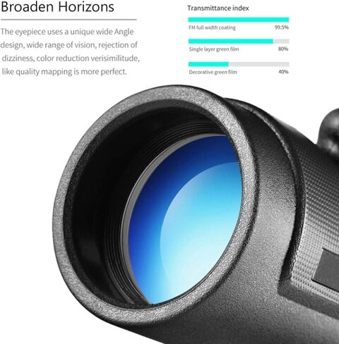 HD High Power Bak4 Prism Monocular Waterproof Monocular Scope with Smartphone Adapter Tripod for Birdwatching Hunting Hiking Camping Sightseeing,Monocular Star Scope Telescope - in Saudi Arabia