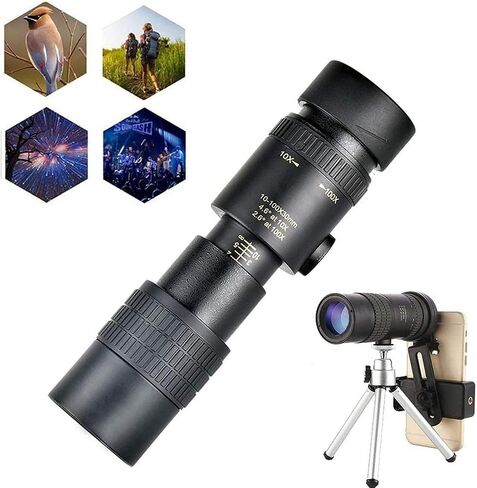 تلسكوب أحادي العين 4K تكبير تليفوتوغرافي فائق 10-300X40 مم تلسكوب مقاوم للماء للهواتف الذكية والصيد والتخييم in Saudi Arabia
