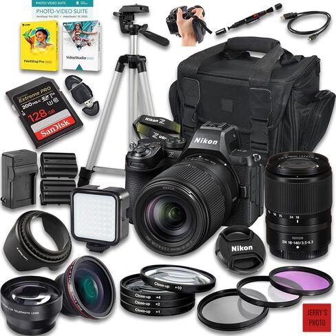 Nikon Z5 II Mirrorless Camera with Z DX 18-140mm f/3.5-6.3 VR Lens + 128 GB Memory + Extra Battery + Camera Case + Tripod + More (29pc Bundle) (Renewed) in Saudi Arabia