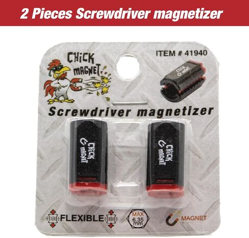 حلقة ممغنطة ذاتية الضبط من CHICK MAGNET، حامل محرك لقم مفك البراغي، 5/32 إلى 1/4 بوصة (4 إلى 6.35 مم)، تعمل مع مفاتيح Allen/Hex in Kuwait