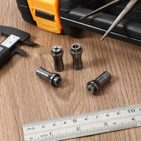 4 Pack Die Grinder Collet 1/4" To 1/8" Grinder Collet Adapter Die Grinders Accessories Attachments 1.06 X 0.53 Inches 2 PCS 3mm, 2 PCS 6mm (Silver) in Saudi Arabia