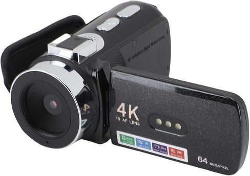VBESTLIFE Camcorder Video Camera 4K 64MP, Vlogging Video Recorder with 3 Inch Rotation Screen Compact 4K Travel Camcorders in Saudi Arabia