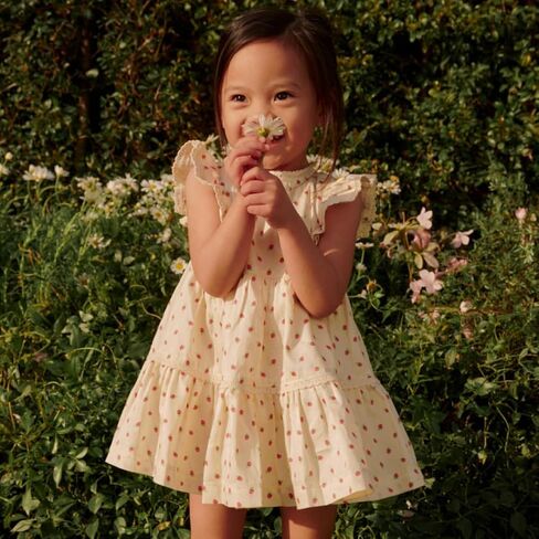 Amazon Essentials x Sofia Grainge Toddlers and Baby Girls' Woven Ruffle Sleeve Dress in Saudi Arabia