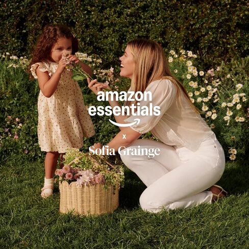 Amazon Essentials x Sofia Grainge Toddlers and Baby Girls' Woven Ruffle Sleeve Dress in Saudi Arabia