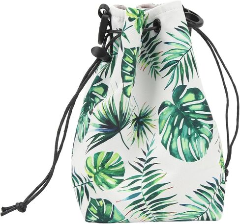 Brrnoo Camera Bag, Camera Bag with Shoudler Strap Portable Large Capacity Small for Instant (Green Leaves) in Saudi Arabia