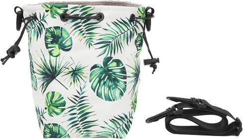 Brrnoo Camera Bag, Camera Bag with Shoudler Strap Portable Large Capacity Small for Instant (Green Leaves) in Saudi Arabia