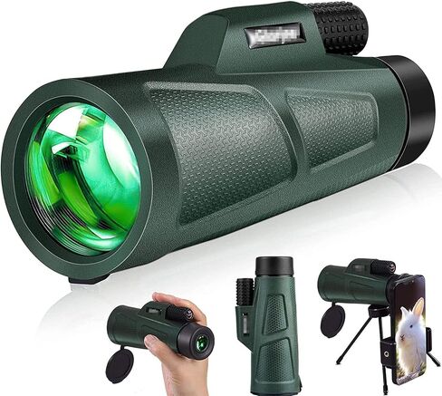 Monocular Telescope, 10×42 High Magnification Waterproof BAK4 Prism FMC Lens Handheld Monoculars with Mobile Phone Holder Tripod Suitable for Outdoor Bird Watching Camping in Saudi Arabia