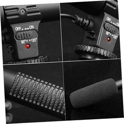 ميكروفون مقابلة احترافي قطعة واحدة من jojofuny لكاميرا DSLR وكاميرا الفيديو كابل ميكروفون تسجيل خارجي خفيف الوزن لمدونات الفيديو وصناعة الأفلام in Saudi Arabia