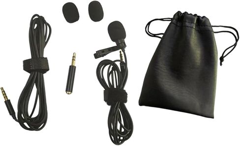 FAVOMOTO Collar Clip Microphone Kit Extension Cord Noise Reduction Multifunctional for Camera Smartphone Lapel Mic Mic in Saudi Arabia