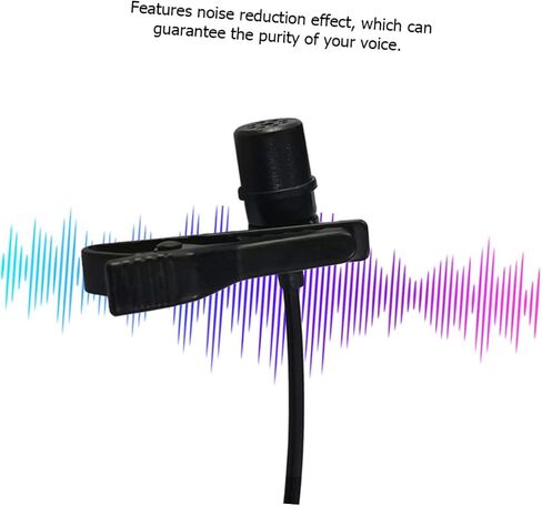 FAVOMOTO Collar Clip Microphone Kit Extension Cord Noise Reduction Multifunctional for Camera Smartphone Lapel Mic Mic in Saudi Arabia
