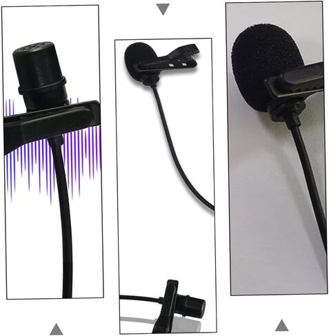 FAVOMOTO Collar Clip Microphone Kit Extension Cord Noise Reduction Multifunctional for Camera Smartphone Lapel Mic Mic in Saudi Arabia