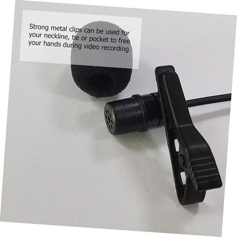 FAVOMOTO Collar Clip Microphone Kit Extension Cord Noise Reduction Multifunctional for Camera Smartphone Lapel Mic Mic in Saudi Arabia