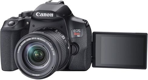 كاميرا Canon EOS Rebel T8i DSLR مع عدسة EF-S مقاس 18-55 مم F/4-5.6 عبارة عن حزمة عدسة تكبير STM + عدسة زاوية واسعة + عدسة مقربة + ذاكرة سعة 128 جيجابايت + حافظة + حامل ثلاثي القوائم + مجموعة مرشحات مكونة من 3 قطع + مجموعة احترافية (متجددة) in Kuwait