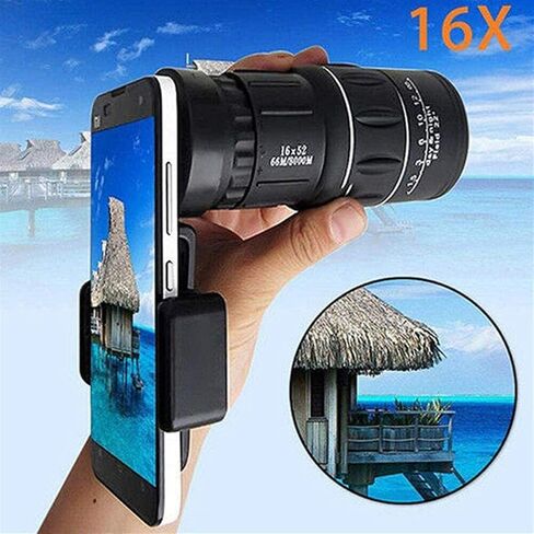 Monocular Telescope 16X25 Monocular Waterproof High Definition Telescope Spotting Scope Phone Photography Adapter for Bird Watching Secenery Monocularonly in Saudi Arabia