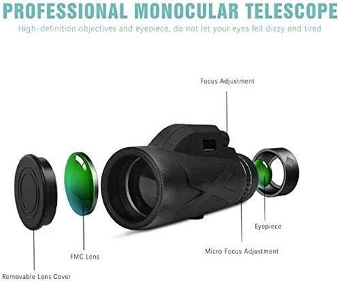 10x42 Monocular Telescope, High Power Monocular Compact with BAK4 Prism FMC Lens Telescope for Adults Kids Bird Watching Traveling - in Saudi Arabia