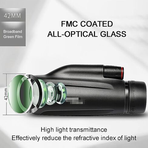 Monocular Telescope 12×50 HD High Power Low Light Waterproof Monocular for Mobile Phone Bird Watching Hiking Camping Sightseeing - in Saudi Arabia