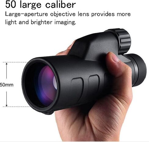 Monocular Telescopes for Adults,12X50 Monocular and Quick Smartphone Holder Waterproof Fog Proof Shockproof Scope for Bird Watching/Camping/Hiking in Saudi Arabia