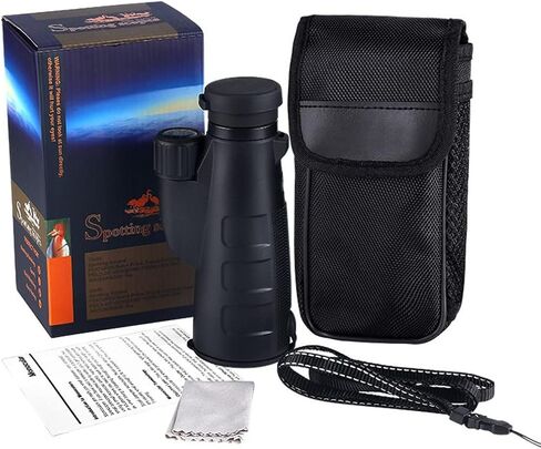 Monocular Telescopes for Adults,12X50 Monocular and Quick Smartphone Holder Waterproof Fog Proof Shockproof Scope for Bird Watching/Camping/Hiking in Saudi Arabia