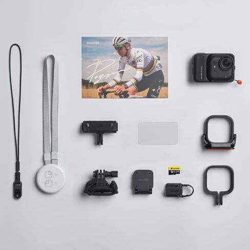 حزمة Insta360 GO Ultra Premium لركوب الدراجات - كاميرا 4K صغيرة الحجم بدون استخدام اليدين، خفيفة الوزن، متميزة في الإضاءة المنخفضة، يمكن تركيبها في أي مكان| تتضمن الحزمة جهاز تحكم عن بعد حلقي، وحامل حزام مرن، وحامل سريع الفك in Saudi Arabia