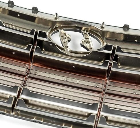 PIT66 Front Upper Bumper Grille Grill, Compatible with 2017-2018 Elantra Chrome & Black Grill Trim 86350-F3100, 86350-F3000, 86350-F2100, 86350-F2000 in Saudi Arabia