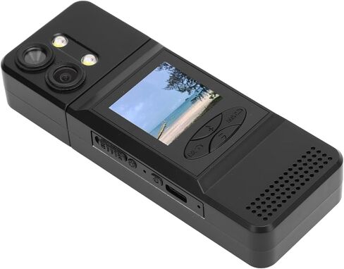 Wearable Camera with 1.5 Inch IPS HD Screen, 32G Memory Card, 2K Resolution, 180° Rotating Lens - Long Battery Life, Magnetic Clip, Ideal for Cycling and Outdoor Use in Kuwait