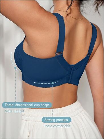 OYOANGLE Women's Push Up Lace Bras Underwire Adjustable with Wide Strap Lingerie Shaping Support Sexy Bras in Saudi Arabia