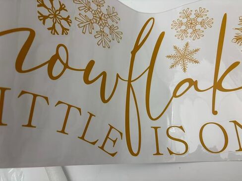 A Little Snowflake is On The Way Decal - Snowflake Balloon Arch Welcome Sign Sticker, Winter Wonderland Themed Baby Shower Deco, Winter Baby Shower Decal (A Little Snowflake is On The Way Decal) in Kuwait