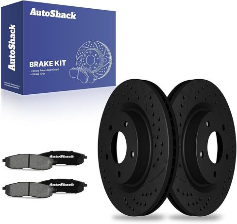 AutoShack Front Brake Rotors Ceramic Brake Pads | Replacement for 2007-2013 Nissan Altima 2.5L 3.5L V6 FWD | 6-PC Brake Kit in Saudi Arabia
