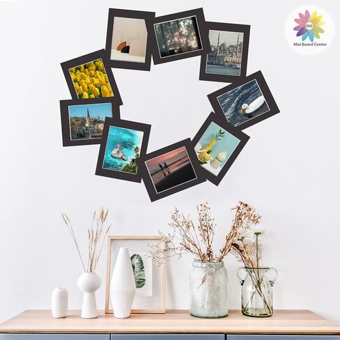 Mat Board Center, Pack of 25 8.5x11 Uncut Mat Boards - Black Color - White Core - for Frames, Pictures, Photos, Crafts in Kuwait