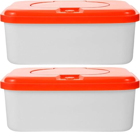 DOITOOL 2 Pcs Baby Wipes Dispenser Plastic Wipe Holder Container Case with Sealing Design Refillable Container Emapty Box Keeps Easy Open and Close for Bathroom Nursery (Random Color) in Saudi Arabia