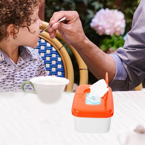 DOITOOL 2 Pcs Baby Wipes Dispenser Plastic Wipe Holder Container Case with Sealing Design Refillable Container Emapty Box Keeps Easy Open and Close for Bathroom Nursery (Random Color) in Saudi Arabia