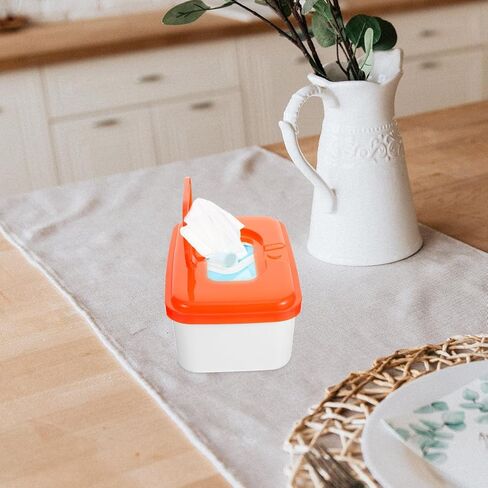 DOITOOL 2 Pcs Baby Wipes Dispenser Plastic Wipe Holder Container Case with Sealing Design Refillable Container Emapty Box Keeps Easy Open and Close for Bathroom Nursery (Random Color) in Saudi Arabia