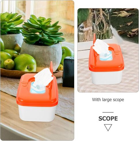 DOITOOL 2 Pcs Baby Wipes Dispenser Plastic Wipe Holder Container Case with Sealing Design Refillable Container Emapty Box Keeps Easy Open and Close for Bathroom Nursery (Random Color) in Saudi Arabia