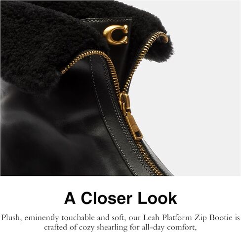 COACH womens Leah Platform Zip Bootie in Saudi Arabia