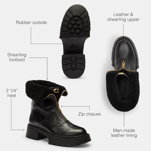 COACH womens Leah Platform Zip Bootie in Saudi Arabia