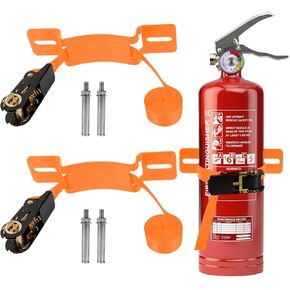 2PCS Propane Tank Holder & Mount， Secure Ratchet Strap Design， Steel Wall-Mounted Bracket for Oxygen, Nitrogen, & Expansion Tanks， for mounting Various Gas cylinders (Black) in Saudi Arabia