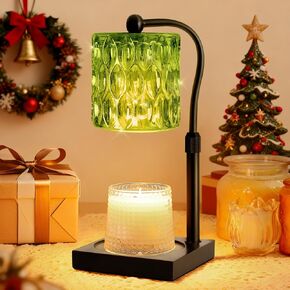 Candle Warmer Lamp with Timer, Dimmable Candle Melter Lamp for Small & Large Jar, Top Down Electric Melting Light, Vintage Heater Light for Scented(Amber) in Saudi Arabia