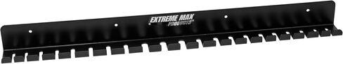 حامل أدوات مفتاح ربط من الألومنيوم مثبت على الحائط من Extreme Max 5001.6687 لمقطورة السباق، المرآب، المتجر، ورشة العمل، حامل الألعاب - أسود in Saudi Arabia