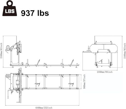 26 "بوصة منشرة محمولة (شفرات 5x متضمنة) ، محرك البنزين E-Start E-Start 420cc 420 ، عرض 22 بوصة ، طول المسار 20" (6.6 "تمديد المسار) ، Model SM-26 in Kuwait