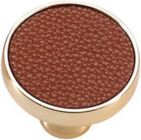 Leather Drawer Pulls,Cabinet Handle, Set of 6 Vintage Pu Leather Round Shape Drawer Pulls,Decorative Antique Cupboard Handles (Co (Color : Single Hole) (Color : Single Hole) in Saudi Arabia