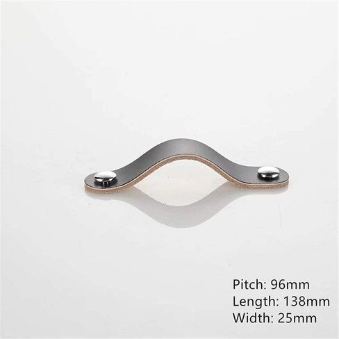Leather Drawer Pulls,Cabinet Handle, 6pcs Handmade Leather Cabinet Drawer Handle, Dresser Drawer Door HandleKnob with Screw ( Color : Black B ( Color : Black , Size : Hole distance 96mm ) ( Color : Bl in Saudi Arabia