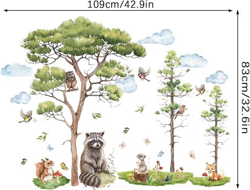 Dinosaur Wall Decals Dino Animals Wall Stickers Palm Tree Peel and Stick Wall Art Decals Dinosaur Room Decor for Boys Girls Toddler Room Decor Bedroom Playroom Nursery in Kuwait