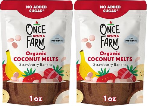 Once Upon a Farm Organic Coconut Melts, Strawberry Banana, 1oz in Saudi Arabia