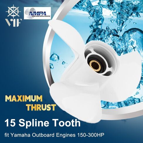 VIF OEM UPGRADE 15 1/4x15 Propeller Aluminium Boat Propeller for Yamaha 150HP 175HP 200HP 220HP 225HP 250HP 300HP F150 F175 F200 F225 Extrid in Kuwait