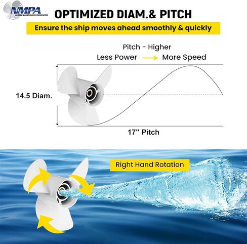 VIF OEM UPGRADE 15 1/4x15 Propeller Aluminium Boat Propeller for Yamaha 150HP 175HP 200HP 220HP 225HP 250HP 300HP F150 F175 F200 F225 Extrid in Kuwait