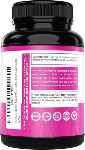 Beef Organ Supplement for Women - Grass Fed Beef Liver, Heart, Kidney & Uterus 1000mg Per Serving - Support Women's Energy & Overall Health - Third Party Tested & Non GMO - USA Made (120 Capsules) in Saudi Arabia